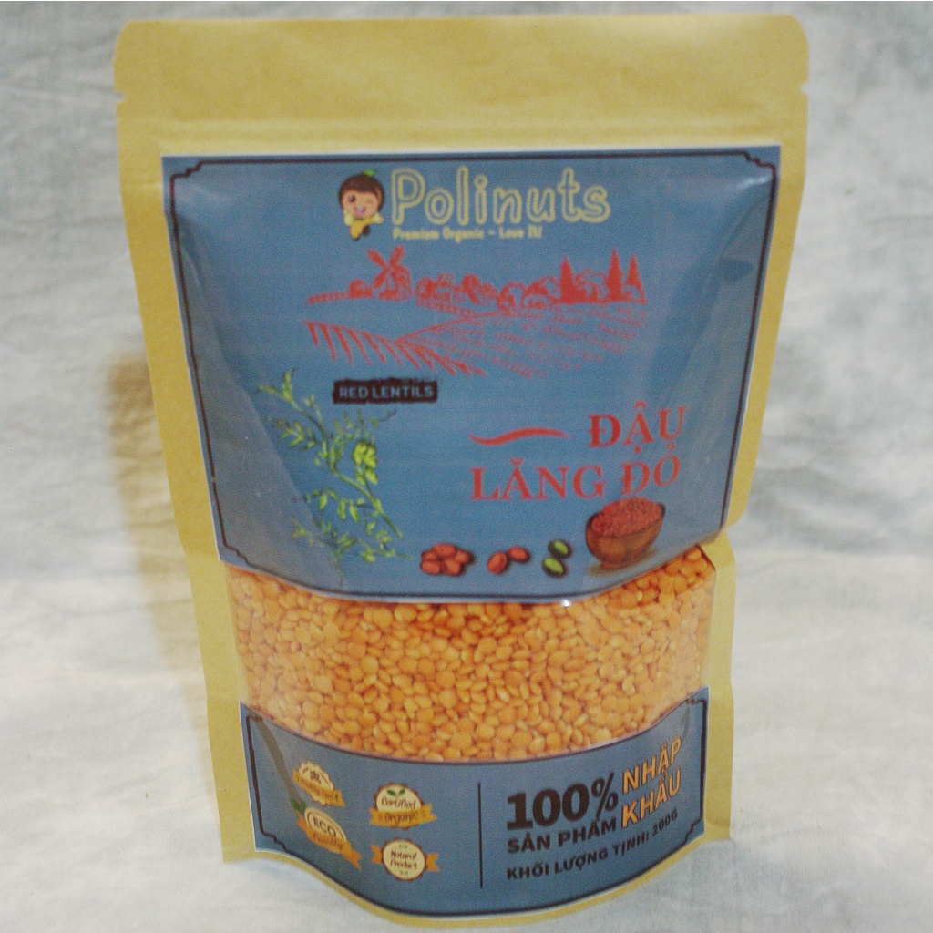 Đậu Lăng Đỏ Polinuts Nhập Khẩu Mỹ Giá Tốt Túi 200g / 500g