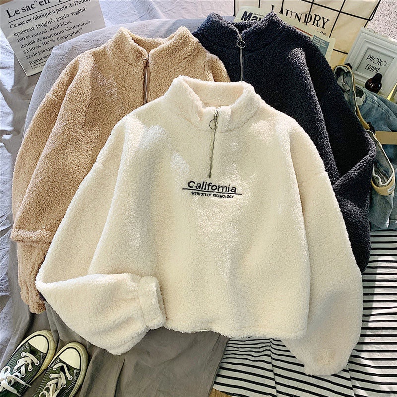 Áo nỉ bông áo hoodie phong cách Hàn quốc trẻ trung De Luna