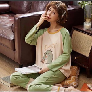 Bộ ngủ cotton dài tay (ib chọn mẫu)