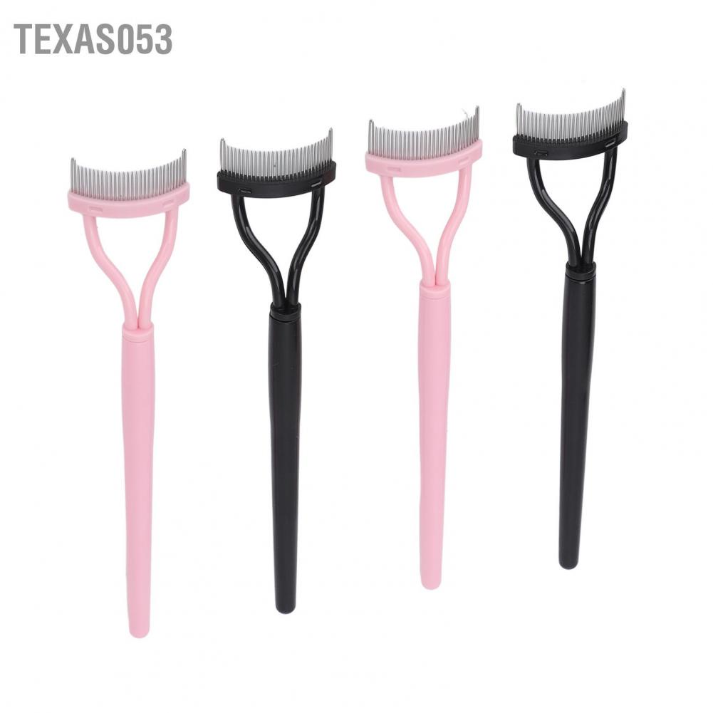 [Hàng mới về] 4 pcs lược chải lông mi tách lông mi thép không gỉ chuyên nghiệp tiện dụng【Texas053】