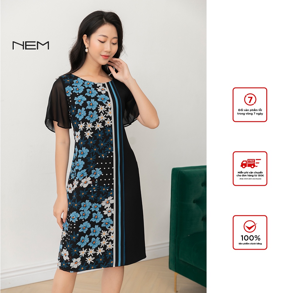Đàm nữ cộc tay dáng suông NEM Fashion D01682