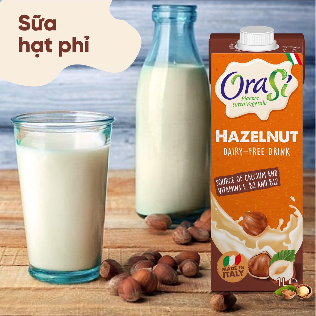 [Mã BMBAU50 giảm 7% đơn 99K] Thực phẩm bổ sụng sữa hạt phỉ Orasi Hazelnut 1L giàu dinh dưỡng tốt cho sức khỏe