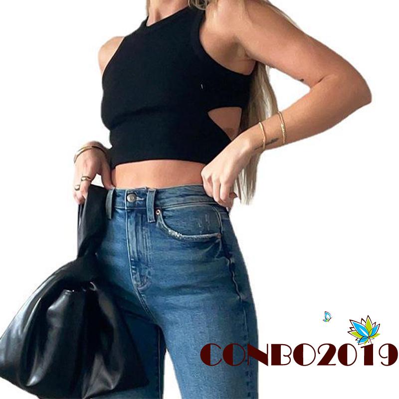 Áo Croptop Hai Dây Hở Lưng Màu Trơn Kiểu Dáng Đơn Giản