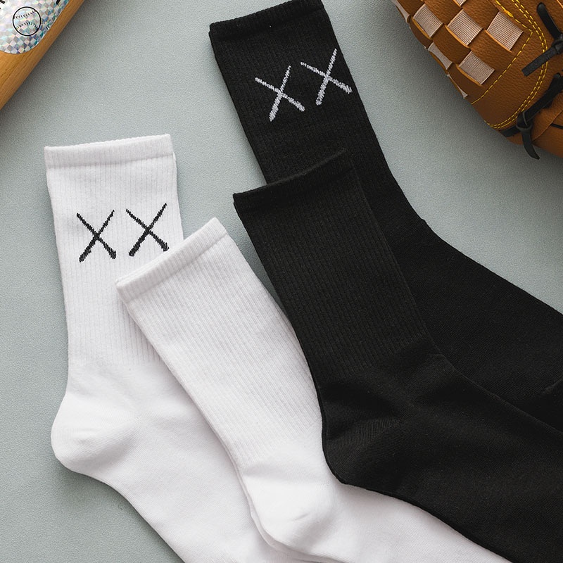 Tất vớ nam nữ cổ cao chữ XX style Hàn quốc Warm&Cute AD26