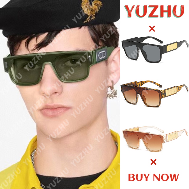 Kính Mát Gọng Vuông Màu Xanh Lá Thời Trang Vintage Cho Nam Nữ