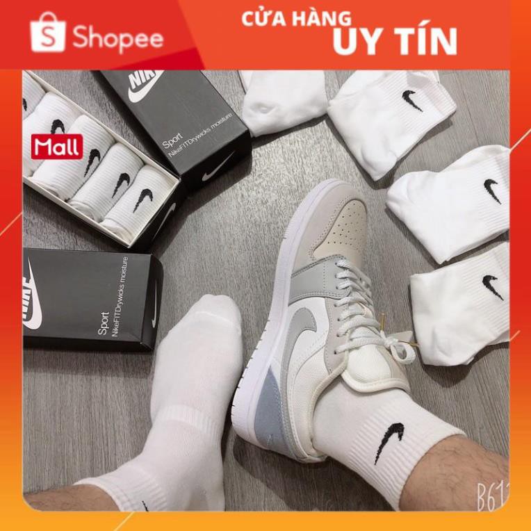 Tất nam nữ cổ cao thể thao -- 100% cotton chống hôi chân.