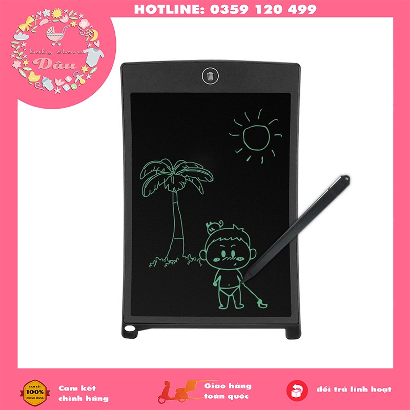 Bảng vẽ điện tử - Bảng vẽ tự xóa 12inch thông minh cho trẻ em hỗ trợ học tập,vẽ, viết màn - size 8,5, 12inch