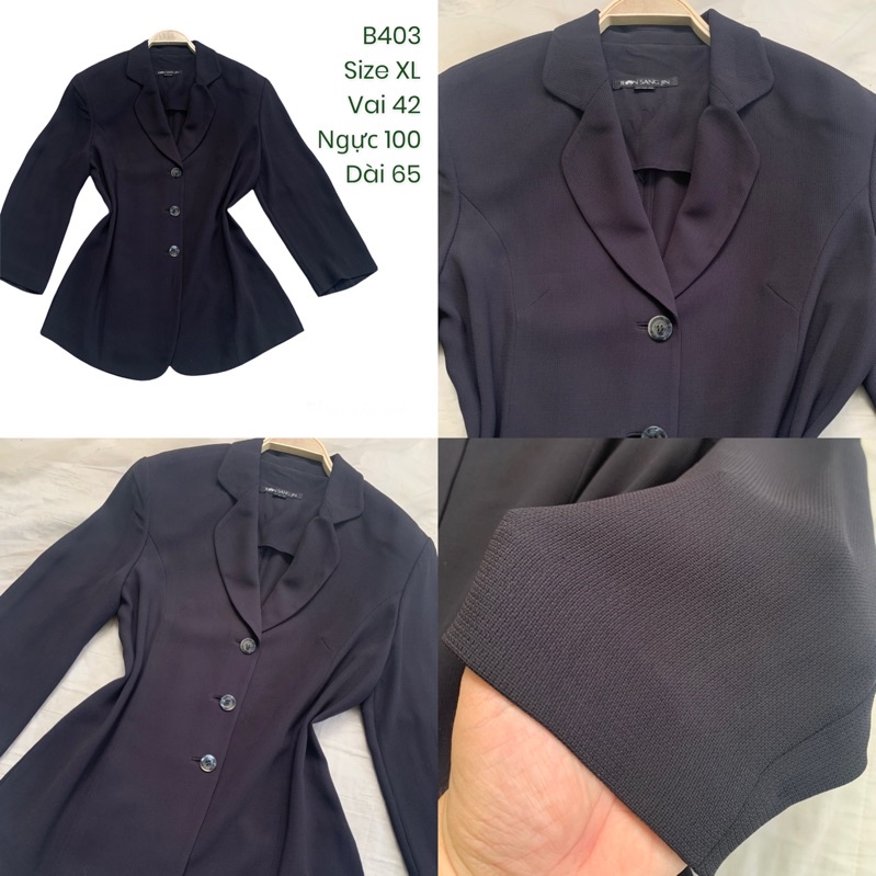 Áo khoác blazer nữ B403 1 lớp mỏng nhẹ 2hand Hàn si tuyển ảnh thật