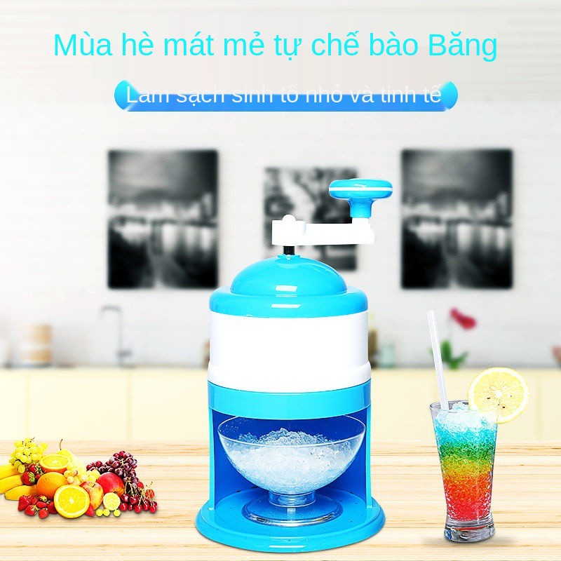 Máy làm đá bào quay tay xay sinh tố gia đình quầy hàng nhỏ thủ công Cơ chế bọt biển trẻ em