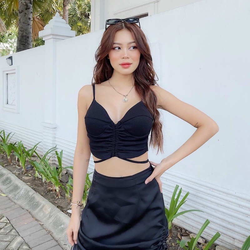 Áo croptop 2 dây rút giữa A5087
