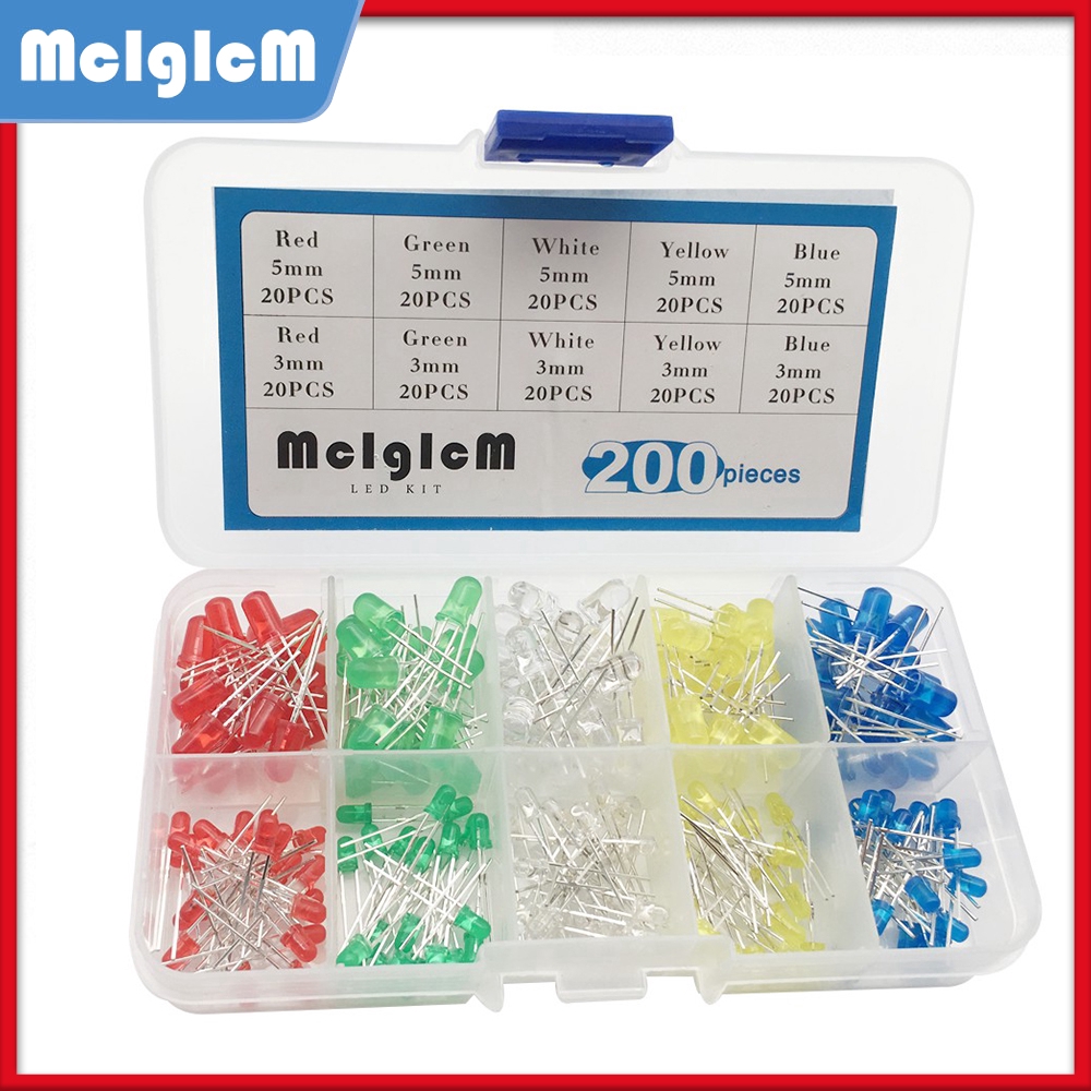 Set 200 điốt đèn LED 3MM 5MM chuyên dụng