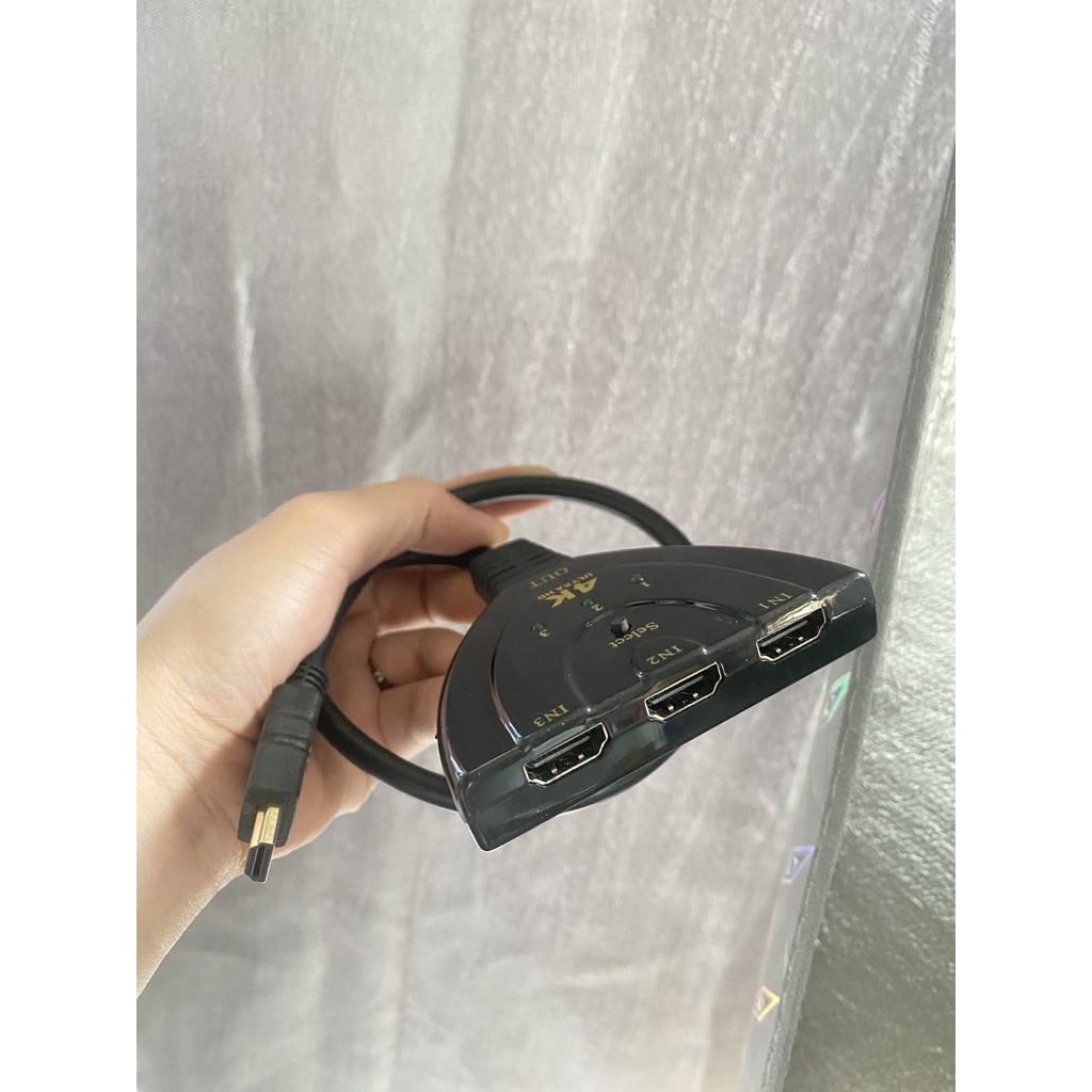 Bộ Chuyển Đổi Hdmi 3 Cổng 3 Đầu Vào 1 Đầu Ra Chất Lượng Cao(tặng kèm móc khoá)