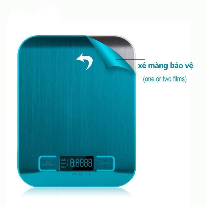 Cân tiểu ly điện tử nhà bếp mini định lượng 1g - 5kg làm bánh độ chính xác cao kèm 2 viên pin AAA