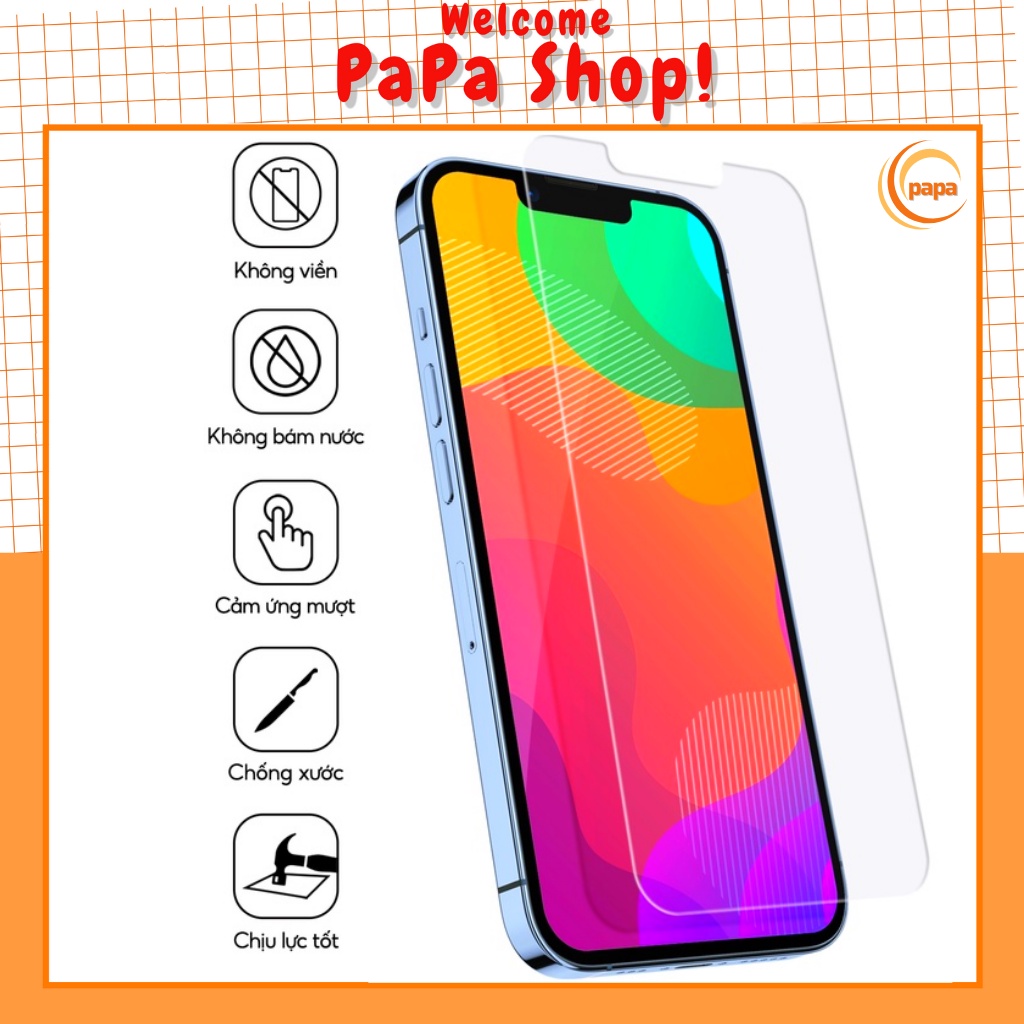 Kính cường lực trong suốt iphone Xs Max 11 Pro Max 12 Pro Max 13 Pro Max 7 Plus 8 Plus X Xr 6 6s Plus - Full màn hình