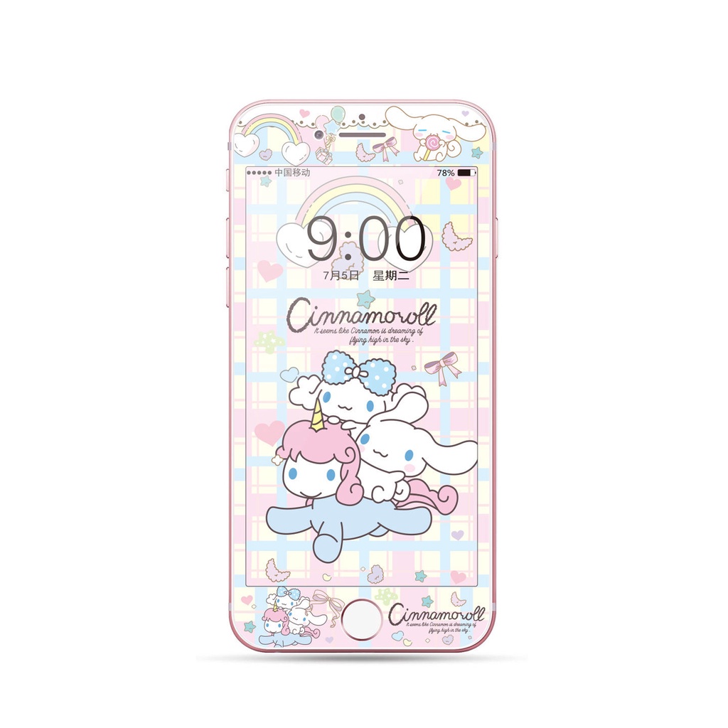 Ốp Điện Thoại Kính Cường Lực Viền Mềm In Hình Hoạt Hình Cho Iphone 4S 11 6plus / 7Plus / 8Plus 5 / 5s xsmax xr