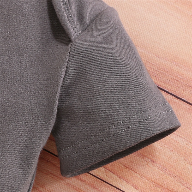 Bộ Áo Liền Quần Ngắn Tay In Chữ Vui Nhộn Thời Trang Mùa Hè Cho Bé Trai Sơ Sinh