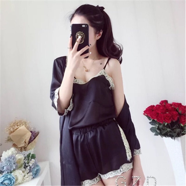 Bộ lụa set 3 thượng hải cao cấp