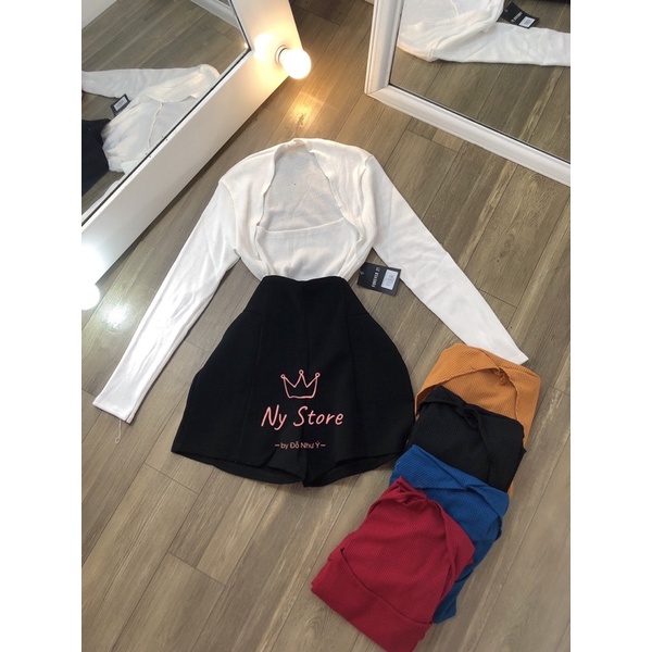 ÁO CỔ VUÔNG TAY DÀI