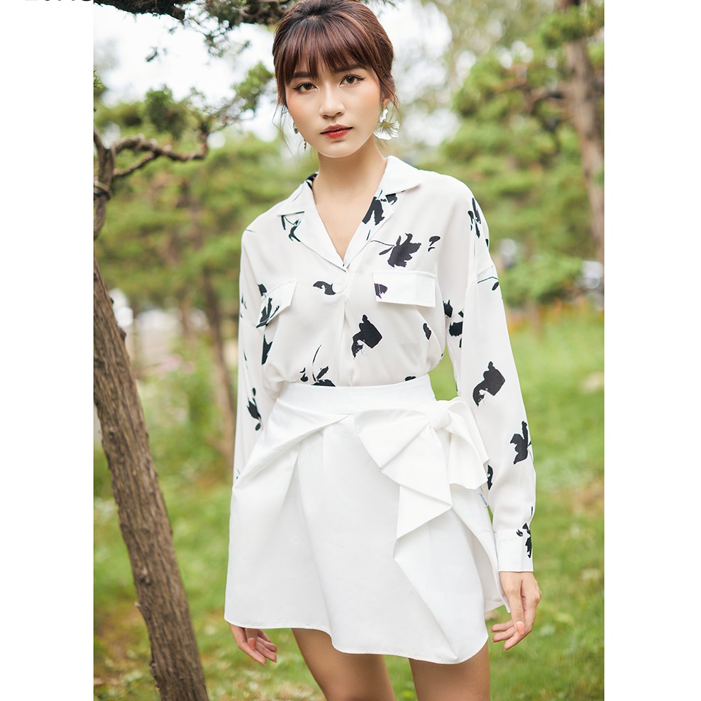 Chân váy ngắn 92WEAR 2 màu, đủ size, dáng A xếp nơ 1 bên JAA1332 | BigBuy360 - bigbuy360.vn