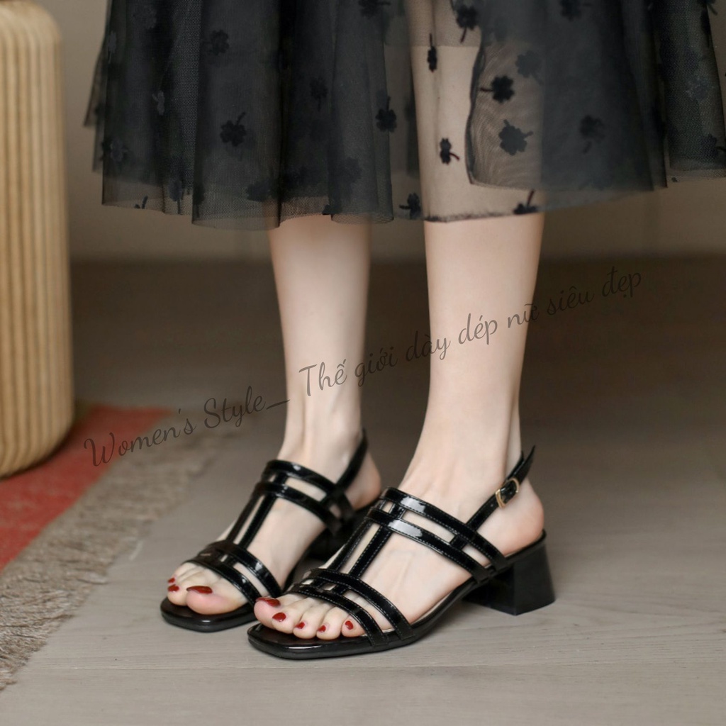 Giày cao gót MIDUKA 5 phân kiểu dáng La Mã phong cách cổ tích phù hợp đi chơi, đi làm 3 màu trắng, kem, đen chuẩn size