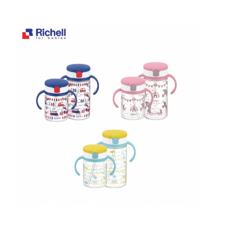 Cốc ống hút Richell 200ml/320ml cho bé