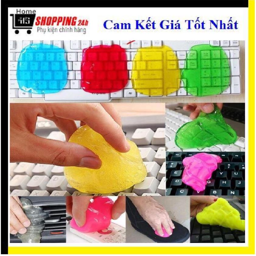 ⚡ Siêu Dính ⚡ Gôm Dính Bụi Silicon, Mềm Dẻo Dính Hút Bụi Vệ Sinh Nội Thất Xe Hơi Ô tô Bàn Phím - Gel Lăn Bụi Làm Sạch Đa