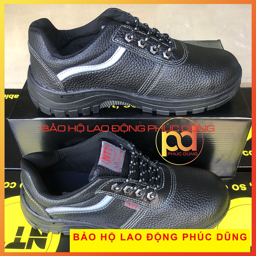 Giày bảo hộ lao động nam cao cấp chính hãng NTT S9 Da Thật 100%, Siêu nhẹ, Chống Đinh, Đế Thép, Êm Chân