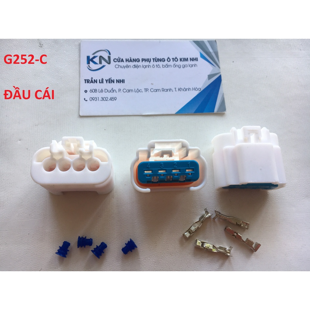 G252-Giắc cắm Thích hợp cho Buick Chevrolet Cruze bơm nhiên liệu 4 lỗ 2.8mm