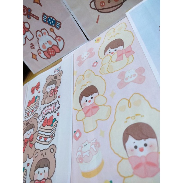 Túi gói hàng, gói quà hình bé thỏ, gấu đáng yêu