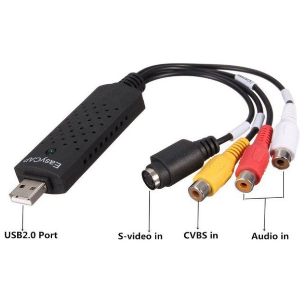 Easy Cap USB 2.0 Ghi chương trình TV-VCD-DVD-Camera vào Máy tính (Xả Kho) Cáp chuyển hình ảnh giá rẻ Shop congngheso23