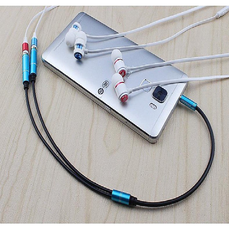Dây chia từ 3.5 ra 1 tai nghe và 1 mic 4 khấc loại tốt mạ vàng chất lượng cao chuyên dụng cho live Stream