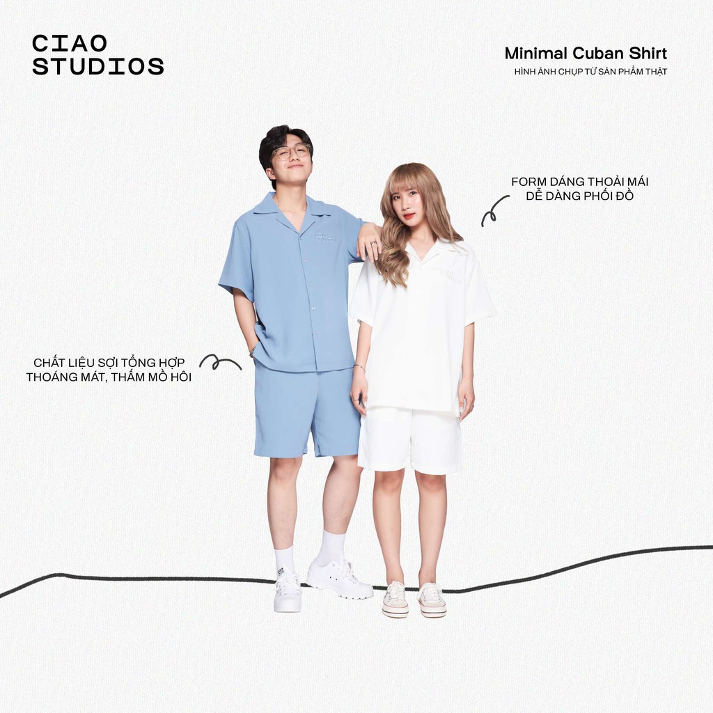 Áo sơ mi cổ vest ngắn tay CIAO Minimal | BigBuy360 - bigbuy360.vn
