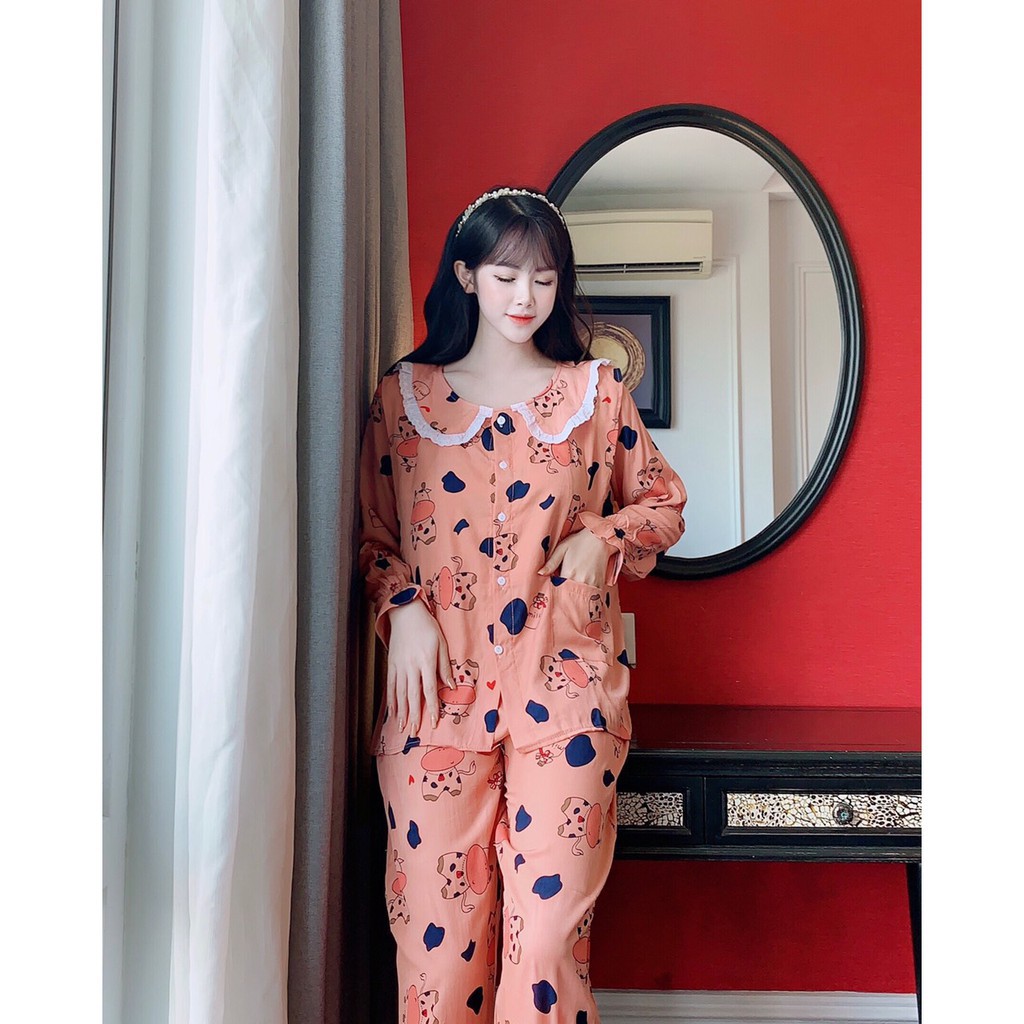 [Hàng cao cấp] Bộ bầu sau sinh dài tay chất đũi Hàn☘️bộ sau sinh sang chảnh 2in1☘️có khóa cho con ti ☘️free size 43~65kg