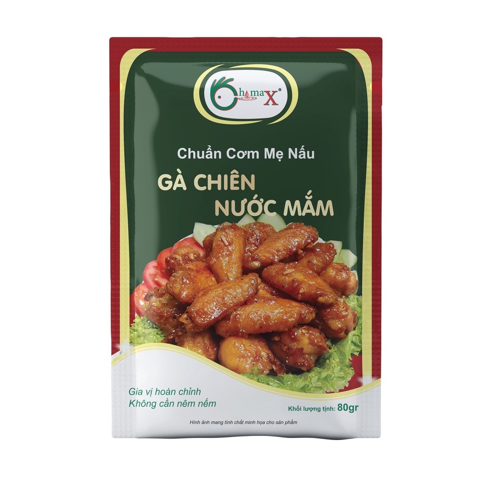 Gà Chiên Nước Mắm Gia Vị Hoàn Chỉnh CHIMAX Chuẩn Cơm Mẹ Nấu - Gà Chiên Nước Mắm gói 80g