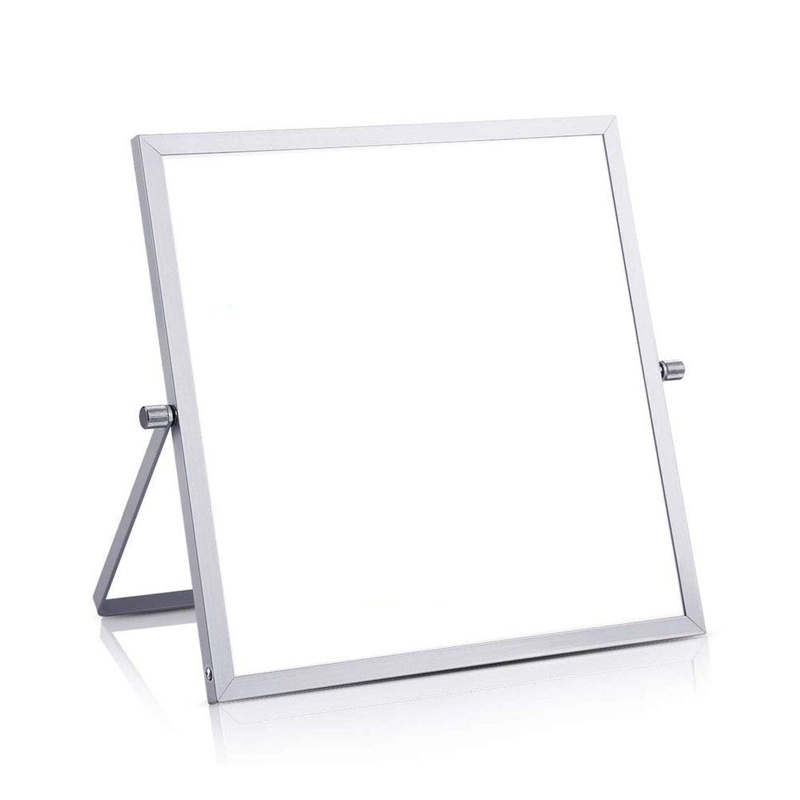 Bảng Trắng Từ Tính Hai Mặt 10 "X10" Để Bàn Kèm Giá Đỡ Cho Học Sinh / Văn Phòng