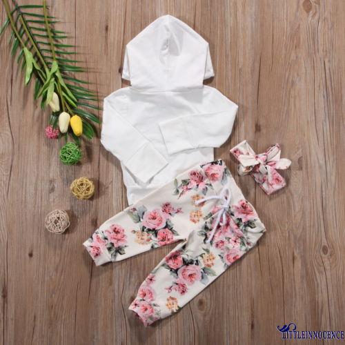 Bộ trang phục 3 mảnh họa tiết hoa xinh xắn thời trang cho bé gái