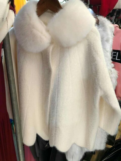 (TOP BÁN CHẠY) sẵn 2 days 2 màu Áo khoác dạ len cổ lông trắng cánh dơi/ Áo KHOÁC len ép cổ lông NỮ DÁNG lửng  CROTOP | BigBuy360 - bigbuy360.vn