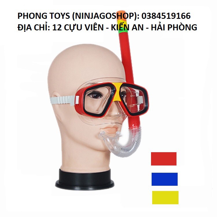 Đồ dùng, dụng cụ, đồ chơi bể bơi - Bộ kính lặn và ống thở cho bé (ảnh thật shop tự chụp)