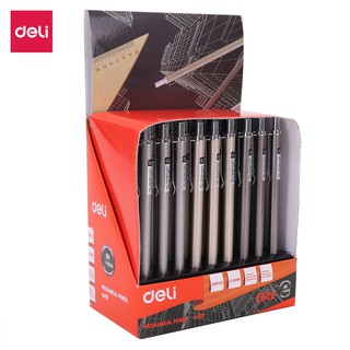 Bút chì kim 0.5mm DELI, Bạc/Rượu sâm-banh/Nâu - E6490