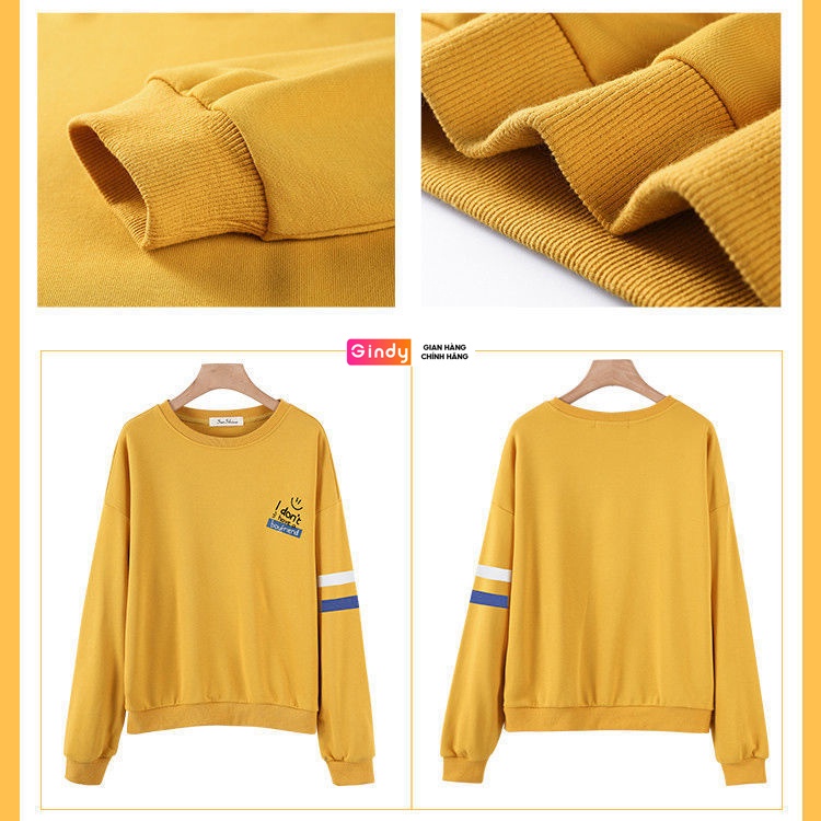 Áo nỉ sweater dài tay GINDY Boyfriend hoodie form rộng dễ phối đồ thời trang thu đông năng động A10107 | BigBuy360 - bigbuy360.vn