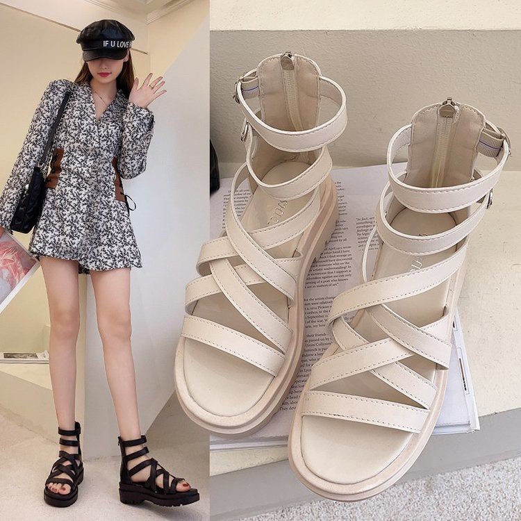 (2 MÀU) Sandal Nữ Chiến Bình Cao Cổ Hottrend Hè 2021 Kiểu dáng hàn quốc