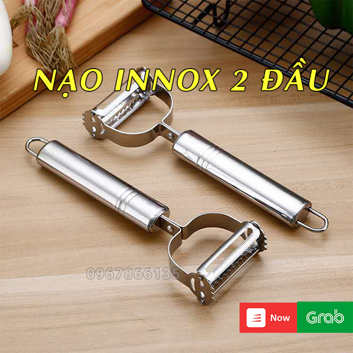 Nạo rau củ innox đa năng/ Dao nạo, bào sợi rau củ, trái cây innox tiện ích