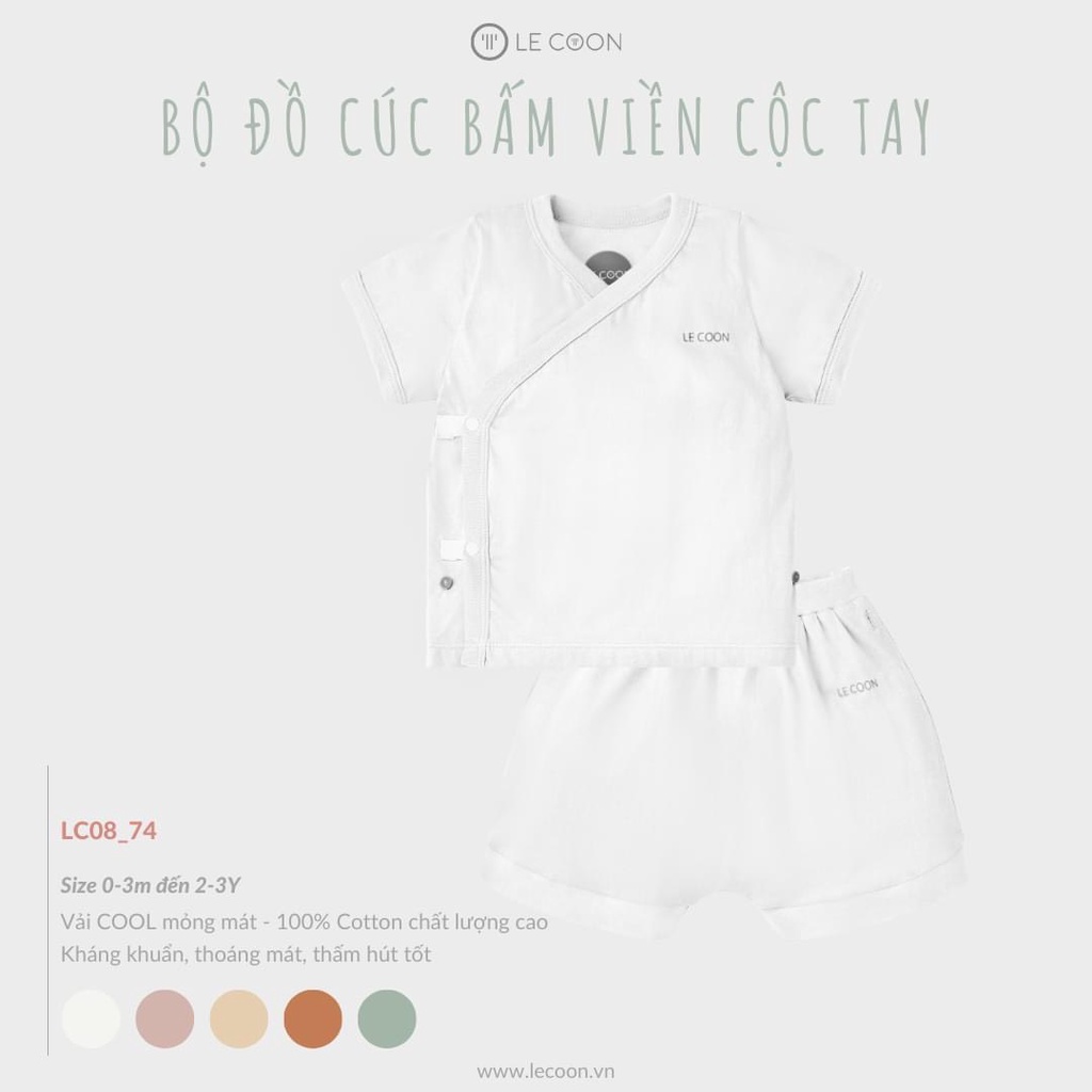Lecoon- Bộ đồ cúc bấm viền cộc tay LC0874