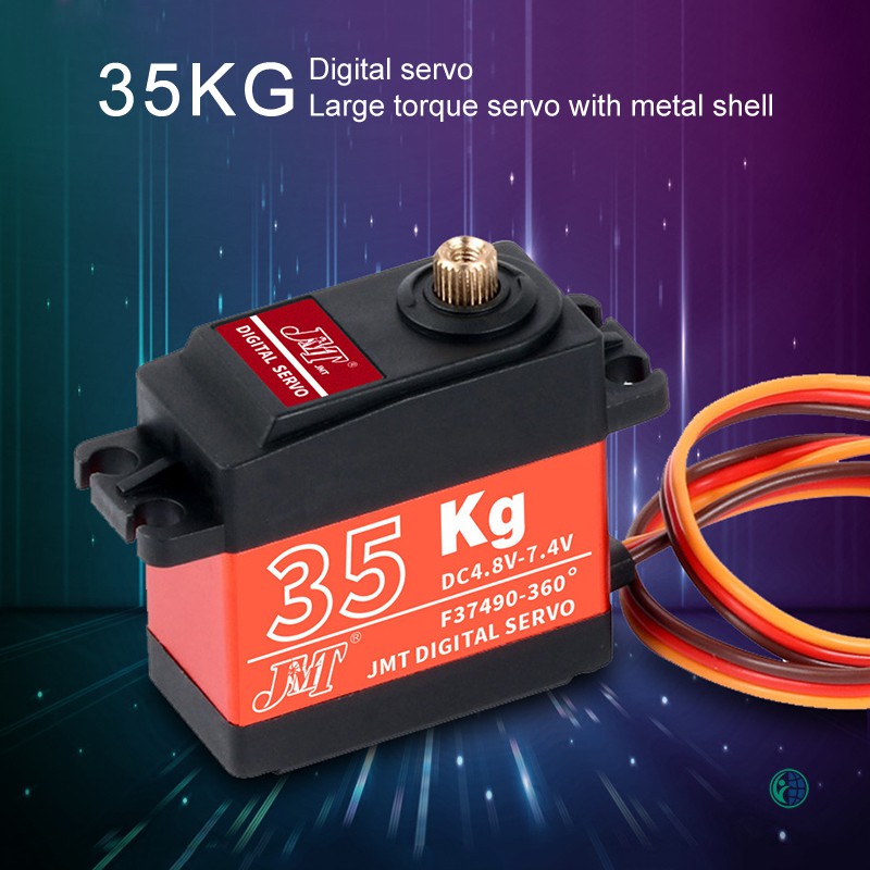 Động Cơ Servo Kỹ Thuật Số Chống Nước 35kg 180 / 270 / 360 Độ Cho Xe Hơi Điều Khiển Từ Xa