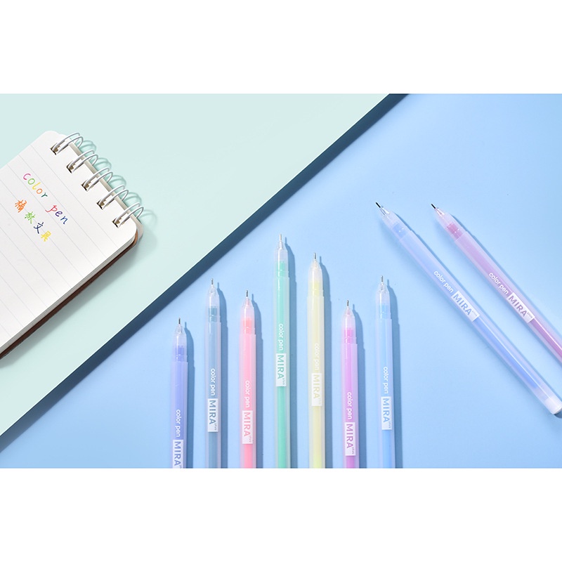 Bút highlight dạ quang màu pastel bullet journal 3 vintage mực gel TOGU - Set combo bộ 12 bút viết maker sổ tay cute