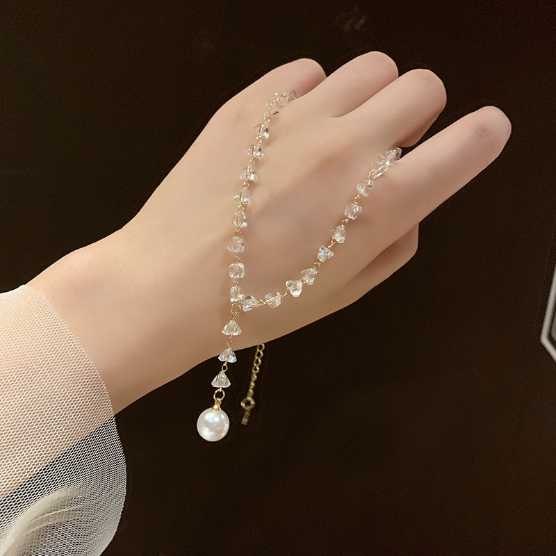 Dây chuyền ngắn đính hạt ngọc trai nhân tạo toàn diện thanh lịch cho nữ