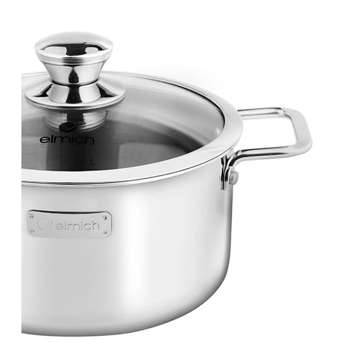 Bộ Nồi Inox 3 Lớp Đáy Liền Elmich Trimax Classic 2106OL Size 18,20,24cm