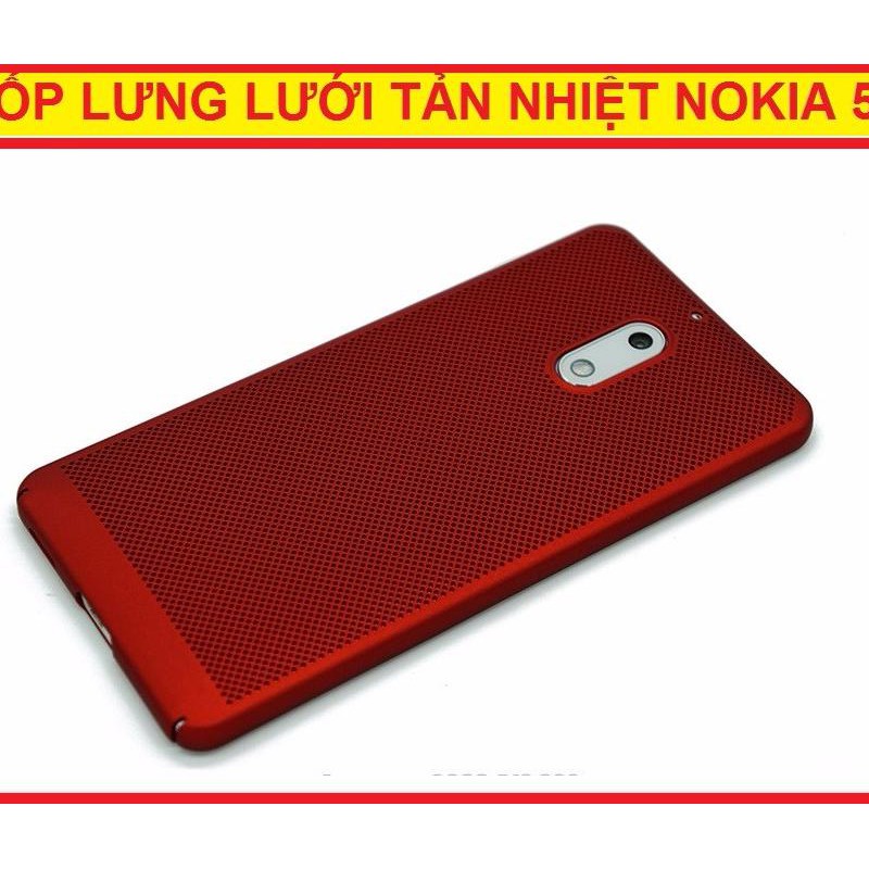 Ốp lưng lưới tản nhiệt cho Nokia 5 + Tặng kính cường lực