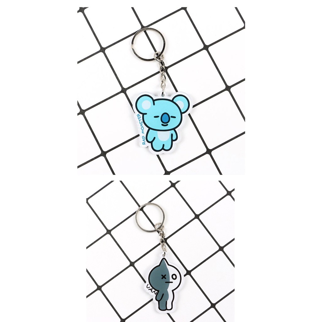 Móc khóa mica BT21 Koya Van.