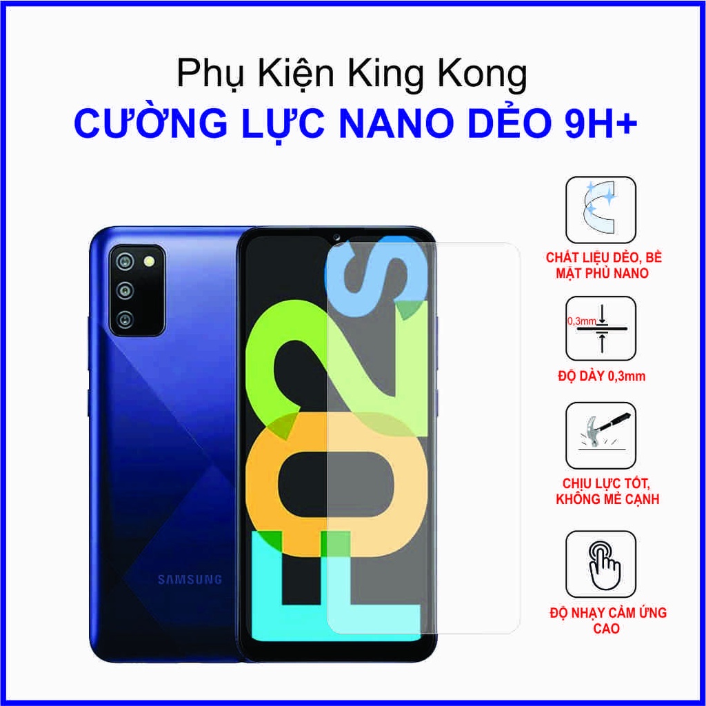 Dán cường lực Samsung F02s ,  cường lực nano dẻo 9H+